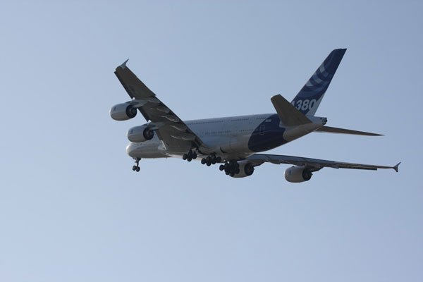 Гучність А380 також в два-три рази менше, ніж у інших сучасних авіалайнерів
